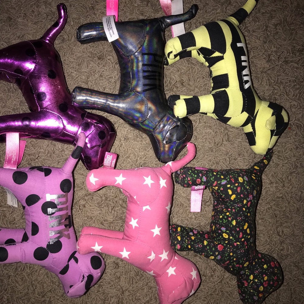6 PINK dogs